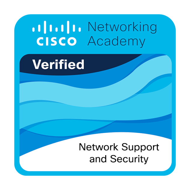 Network Support and Security credly badge Kiran Daware